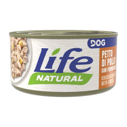 Life Natural 90g comida húmeda para perros de filetes de pollo con queso, alto en proteína