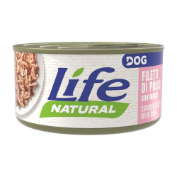 Life Natural 90g Filetes de pollo con ternera , Comida húmeda para perros sin conservantes ni aditivos