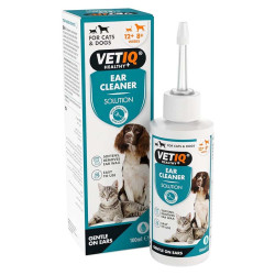 VetIQ Healthy+ Ear Cleaner solución para la limpieza y eliminación de cera en oídos de perros y gatos