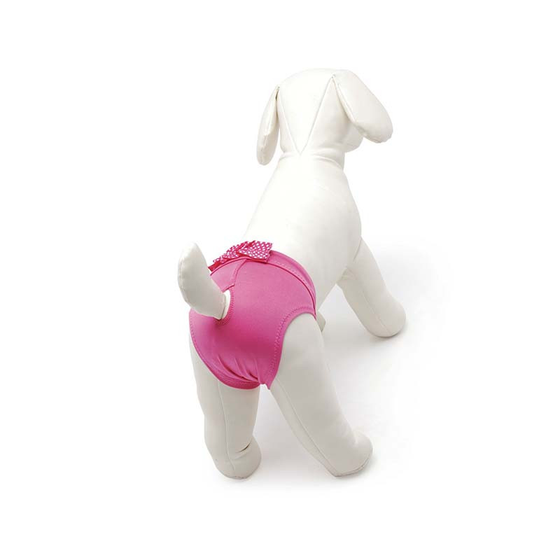 Braguita higiénica Camon de microfibra rosa para perras en celo, Talla 0 lavable y con excelente ajuste