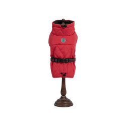 Abrigo impermeable Freedog Oymyakon Rojo Talla 50 para perro, acolchado con arnés integrado y detalles reflectantes