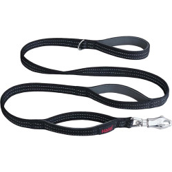 Correa Halti BRIG color negro resistente razas grandes neopreno seguridad triple costura clip 340kg