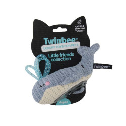 Juguete Ballena con ruedas articuladas TwinBee para gatos, con Catnip y Silvervine