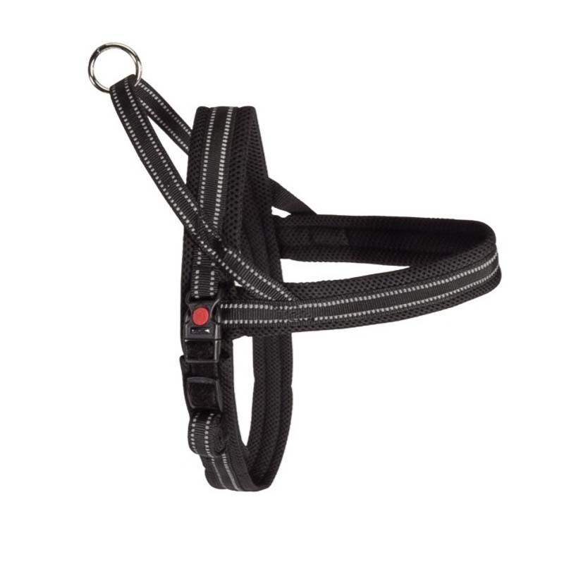 Arnés para perros Camon Dynamic Dog Plus negro, ajustable y ergonómico