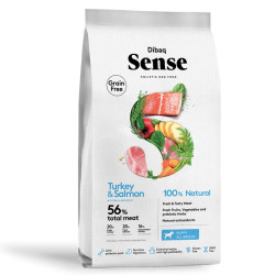 Dibaq Sense Grain Free Salmón y Pavo pienso para perros Cachorros, sin cereales