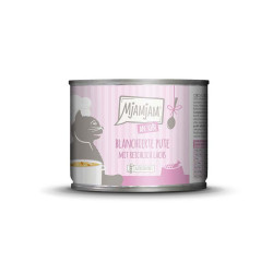 MjAMjAM Pavo y Salmón en Salsa lata de comida húmeda natural sin cereales para gatos