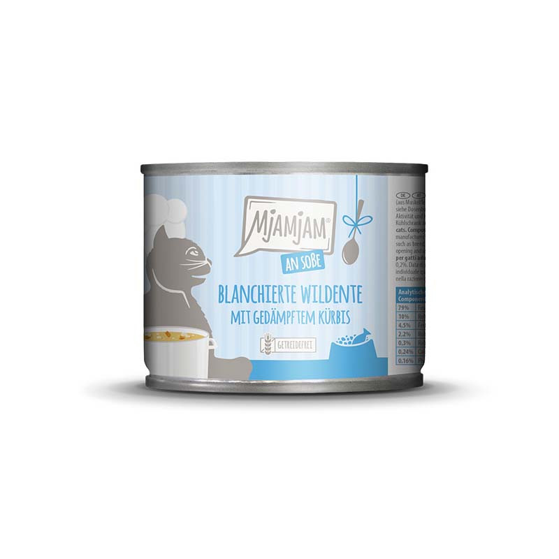 Comida húmeda natural MjAMjAM Pato Salvaje con Calabaza para gatos