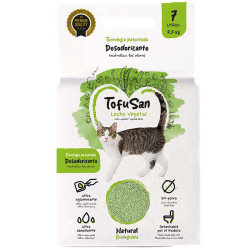 Lecho vegetal de tofu TofuSan para gatos — saco ecológico, sin polvo y biodegradable