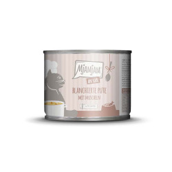 MjAMjAM Pavo con Mejillones en Salsa lata – comida húmeda natural para gatos