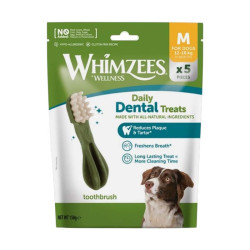 Whimzees Toothbrush M 5 piezas snack dental natural para perros medianos