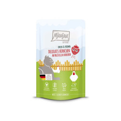 MjAMjAM Pollo con Fresas 125gr comida húmeda natural para gatos