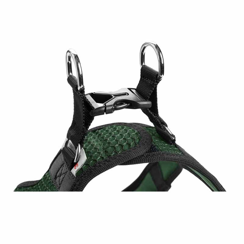 Arnés premium Hunter Hilo Comfort verde oscuro para perros