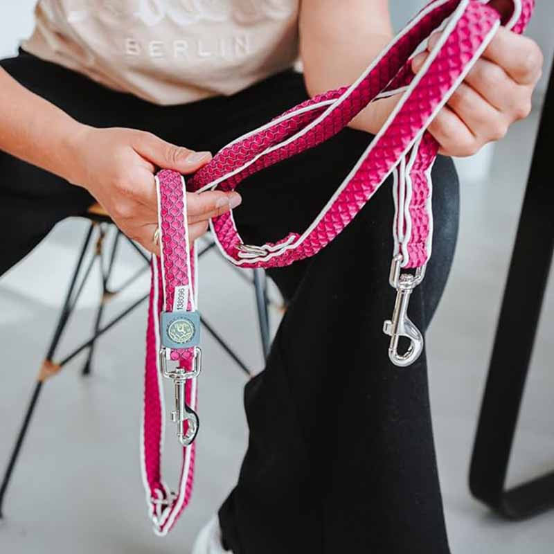 Correa de paseo Hunter Hilo color fucsia ajuste múltiple