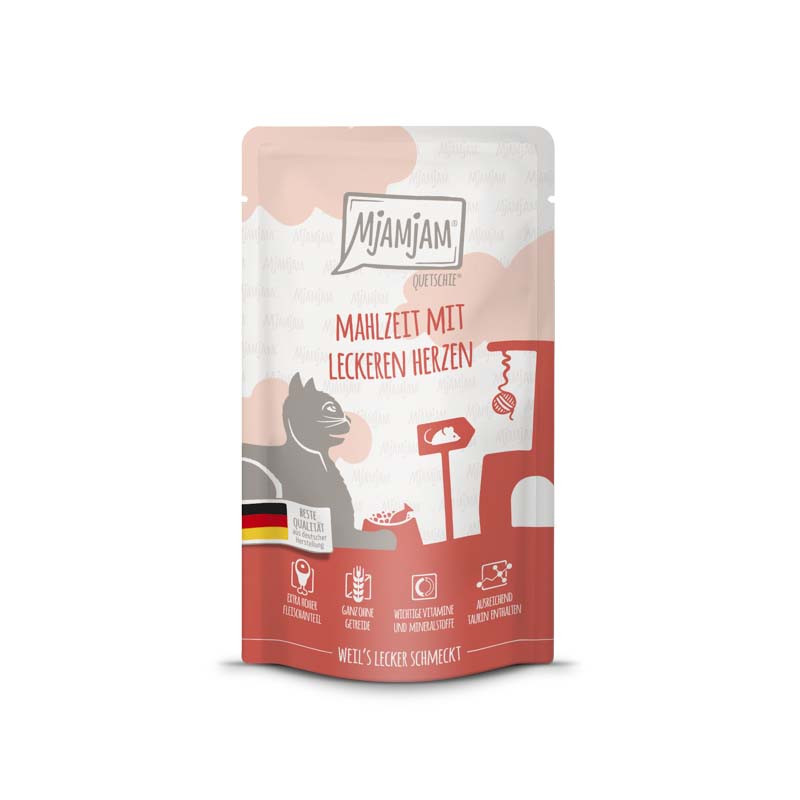 MjAMjAM Comida con Corazones 125gr para gatos – Envase del producto