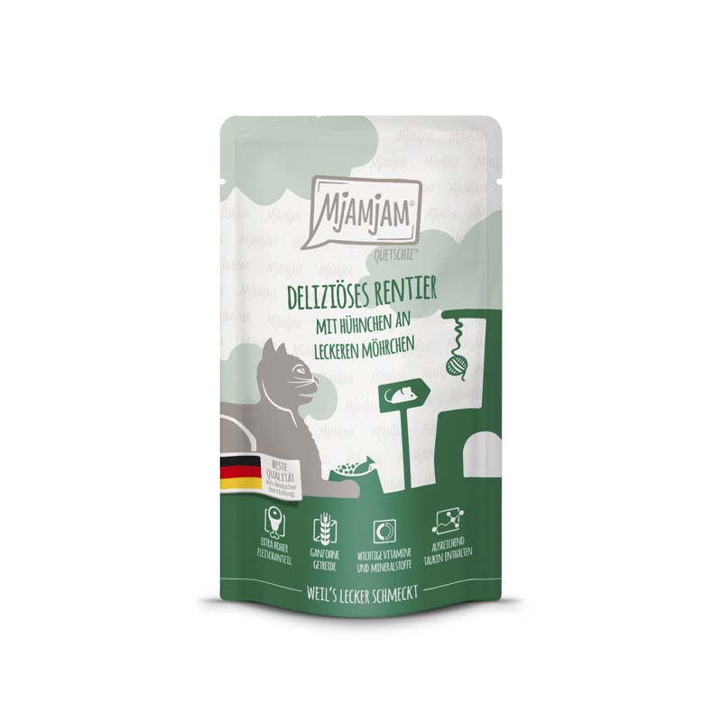 MjAMjAM Reno con Pollo y Zanahoria 125gr para gatos – Envase del producto