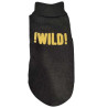 Jersey para perros Wouapy Pull Wild Negro con letras amarillas