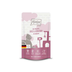 MjAMjAM Duo Ente y Pollo con Zanahorias para gatos – Envase del producto natural