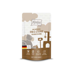 MjAMjAM Duo Carne de Res y Pavo con Calabaza 125 g para gatos – Envase del producto