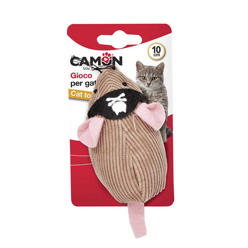 Camon ratón pirata para gatos con catnip color marrón