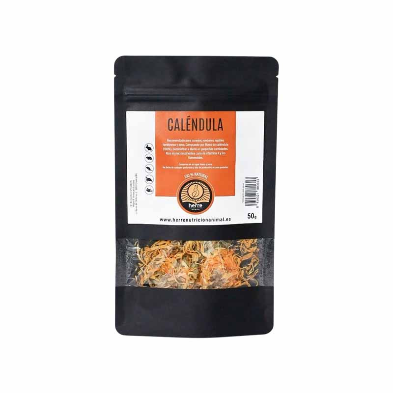 Herre Flores de Caléndula Suplemento natural para conejos y roedores que mejora la digestión