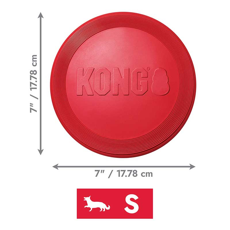 KONG medidas Flyer rojo talla S para perros