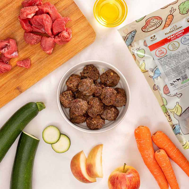 Albondigas barf de vacuno para perros