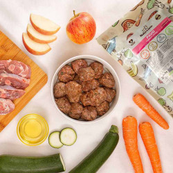 albóndigas BARF de pavo para perros