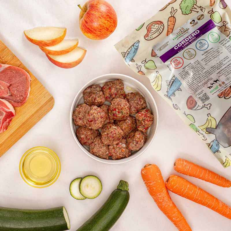 albondigas barf de cordero para perros