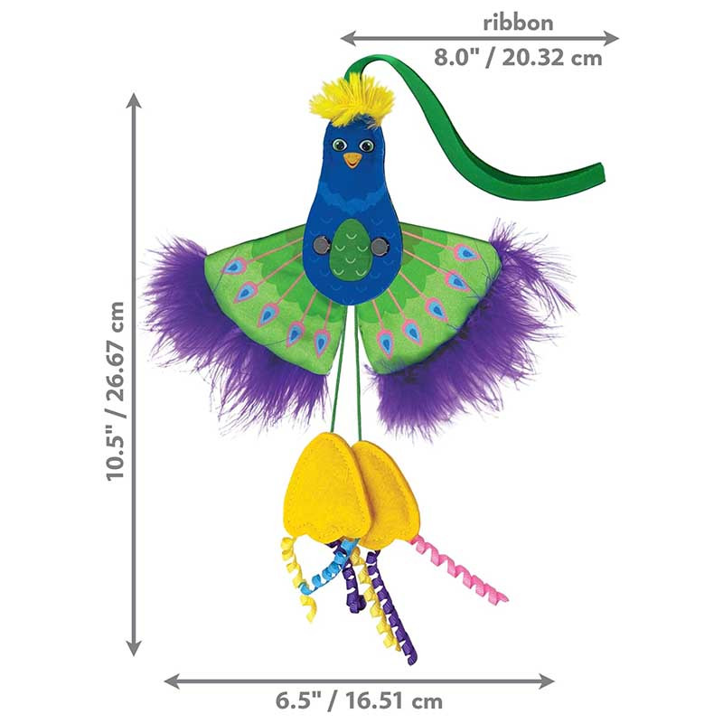 Medidas KONG juguete para gatos con plumas y catnip