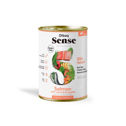 Lata Dibaq Sense Grain Free comida húmeda natural para perros de salmón