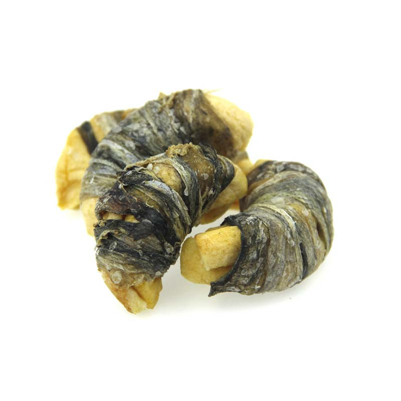 snack saludable para perros de pescado manzana