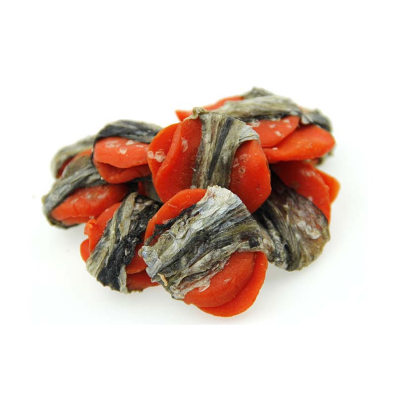 snack masticable para perros sabor pescado zanahoria