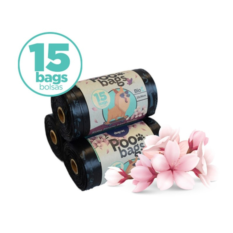 Dapac bolsas higiénicas para perros con asas negras eco-friendly