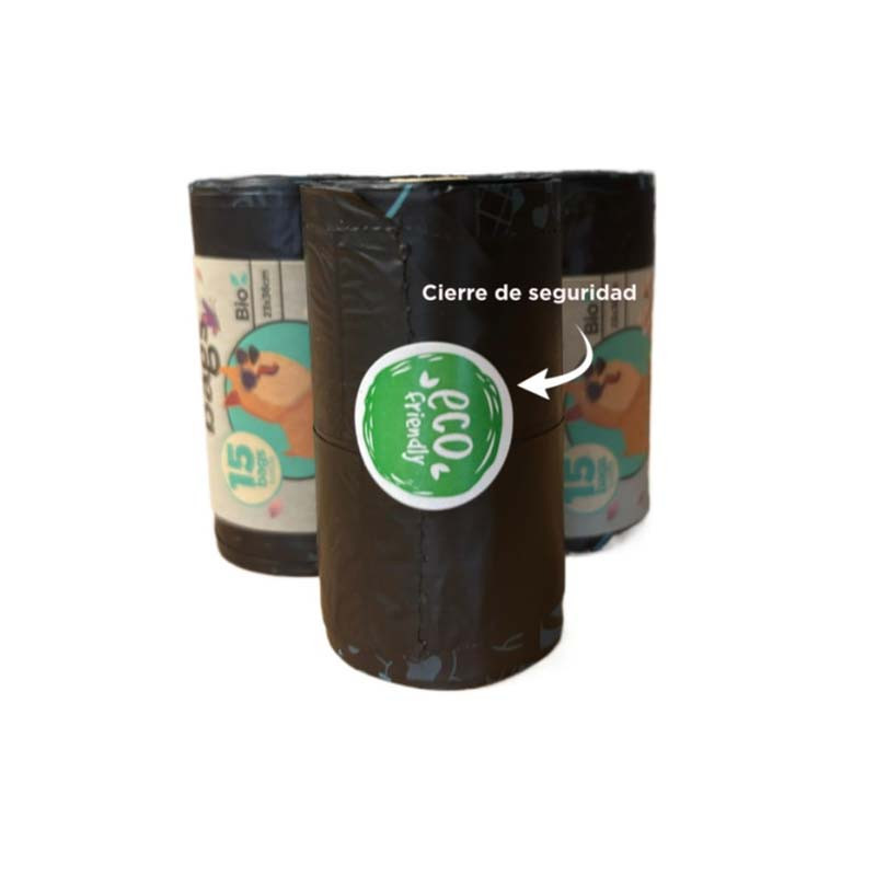 Rollos de bolsas higiénicas opacas y sostenibles Dapac para perros