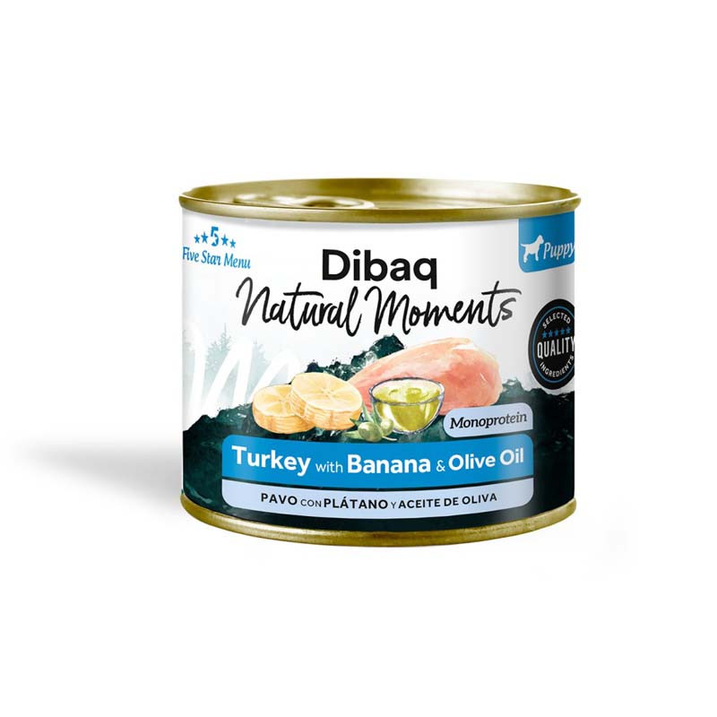 dibaq-natural-moments-perro-cachorro-comida-húmeda-pavo-plátano