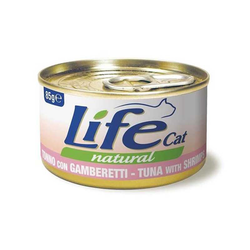 lata-life-natural-atun-con-gambas-85g-comuda-húmeda-para-gatos