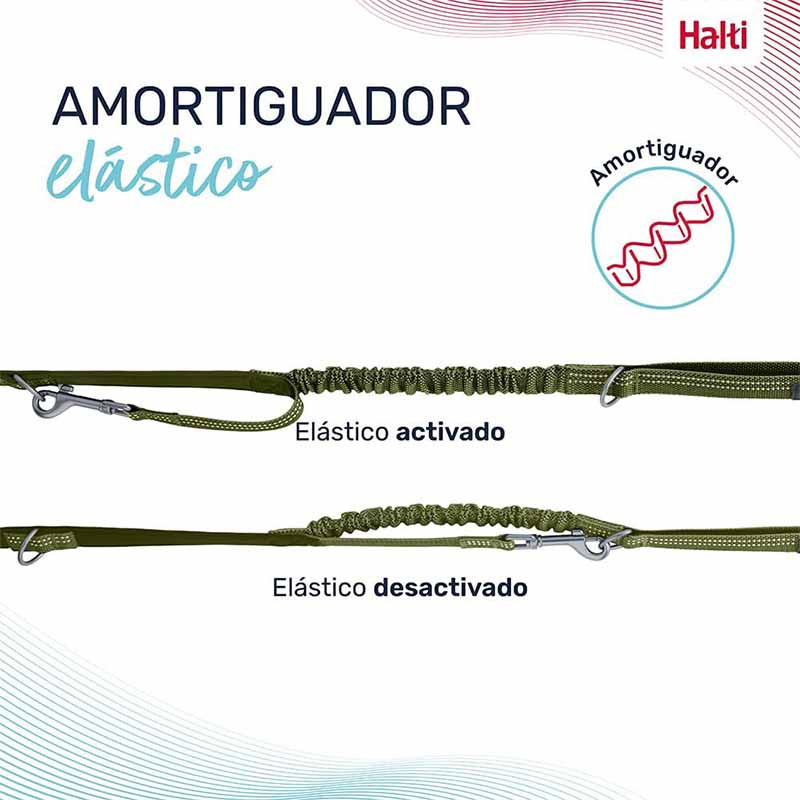 Halti correa para perros con amortiguador elástico