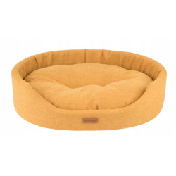 Amiplay Cama ovalada Montana XXL amarilla para perros grandes