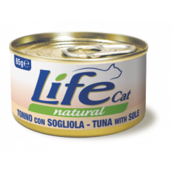 Alimento húmedo para gatos Life Natural, sabor Atún con Lenguado, 85gr