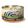 Lata Life Natural 90g comida húmeda para perros con carne de res y papas