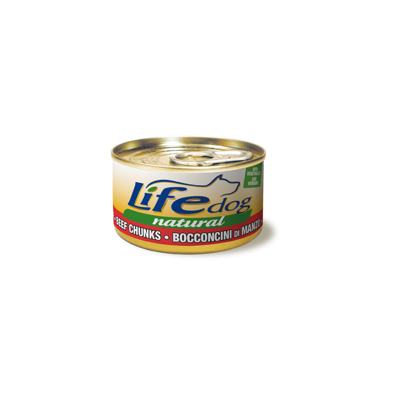 Life Natural comida húmeda para perros de dados de ternera