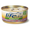 Filetes de pollo con ternera Life Natural 90g, alimento húmedo natural para perros sin conservantes ni aditivos